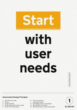 Start with user needs